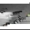 Mexen Cubik 160 x 70 cm rectangular bathtub with panels and a 1-wing screen 70 cm, black pattern - 550316070X9507007070