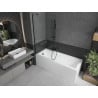 Mexen Cubik rectangular bathtub 160 x 70 cm with enclosure and 1-wing screen 90 cm, transparent, black - 550316070X9509000070