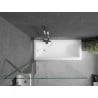 Mexen Cubik rectangular bathtub 160 x 70 cm with casing and 1-wing screen 100 cm, transparent, chrome - 550316070X9510000001
