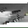 Mexen Cubik rectangular bath 160 x 70 cm with enclosure and 1-wing screen 100 cm, transparent, black - 550316070X9510000070