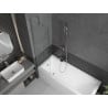 Mexen Cubik rectangular bathtub 170 x 70 cm with enclosure and 1-wing screen 50 cm, transparent, chrome - 550317070X9505000001