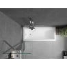 Mexen Cubik rectangular bathtub 170 x 70 cm with enclosure and 1-wing screen 50 cm, transparent, chrome - 550317070X9505000001