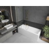 Mexen Cubik rectangular bathtub 170 x 70 cm with casing and 1-wing screen 60 cm, transparent, gold - 550317070X9506000050
