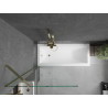 Mexen Cubik rectangular bathtub 170 x 70 cm with casing and 1-wing screen 80 cm, transparent, gold - 550317070X9508000050