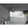 Mexen Cubik rectangular bath 170 x 70 cm with enclosure and 1-winged screen 90 cm, transparent, chrome - 550317070X9509000001
