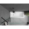 Mexen Cubik 170 x 70 cm rectangular bathtub with panels and a 1-wing screen 100 cm, transparent, black - 550317070X9510000070