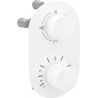 Mexen Kai thermostatic bath-shower mixer 3-outlet, white - 77602-20