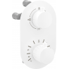 Mexen Kai thermostatic bathtub-shower faucet 3-way, white - 77602-20