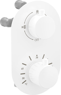 Mexen Kai thermostatic bathtub-shower faucet 3-way, white - 77602-20