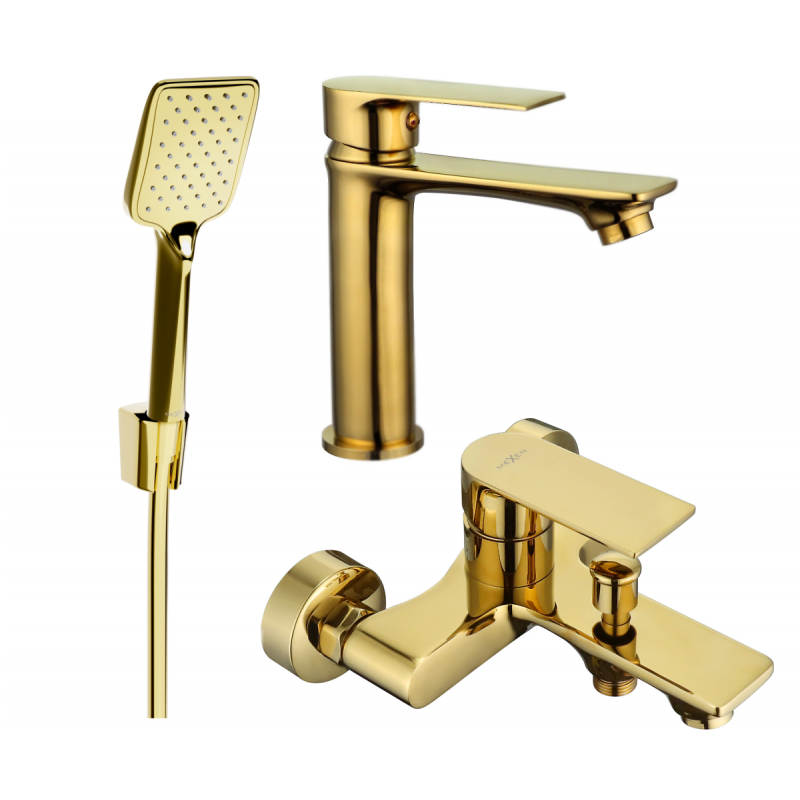 Mexen Royo R62 bathroom set, gold - 72203R62-50