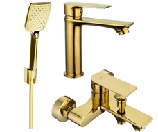 Mexen Royo R62 bathtub set, Gold - 72203R62-50