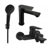 Mexen Royo R05 Bath Set, Black - 72203R05-70
