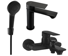 Mexen Royo R05 bathtub set, Black - 72203R05-70