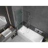 Mexen Cubik 170 x 70 cm rectangular bathtub with panels and a 2-wing screen 100 cm, transparent, chrome - 550317070X9210020100