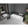 Mexen Cubik 170 x 70 cm rectangular bathtub with panels and a 2-wing screen 100 cm, transparent, chrome - 550317070X9210020100