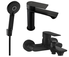 Mexen Royo R40 bathtub set, Black - 72203R40-70