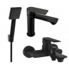 Mexen Royo R45 bath set, black - 72203R45-70