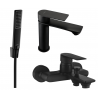 Mexen Royo R72 bathtub set, Black - 72203R72-70