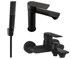 Mexen Royo R72 bathtub set, Black - 72203R72-70