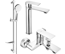 Mexen Royo DF05 bath set, chrome - 72213DF05-00