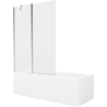 Mexen Cubik 160 x 70 cm rectangular bathtub with panels and a 1-wing screen 120 cm, transparent, chrome - 550316070X9412110100