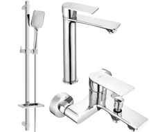 Mexen Royo DQ62 bath set, chrome - 72213DQ62-00