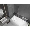 Mexen Vega rectangular bath 150 x 70 cm with casing and 1-wing screen 50 cm, transparent, chrome - 550115070X9505000001
