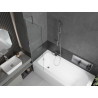 Mexen Vega Rectangular bathtub 150 x 70 cm with enclosure and 1-panel screen 50 cm, transparent, chrome - 550115070X9505000001