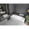 Mexen Vega Rectangular Bathtub 150 x 70 cm with Casing and 1-Panel Screen 80 cm, Transparent, Chrome - 550115070X9508000001