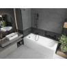 Mexen Vega rectangular bathtub 150 x 70 cm with casing and 1-wing screen 90 cm, transparent, black - 550115070X9509000070