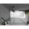 Mexen Vega 150 x 70 cm rectangular bathtub with panels and a 1-wing screen 100 cm, black pattern - 550115070X9510007077