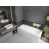 Mexen Vega rectangular bathtub 160 x 70 cm with casing and 1-wing screen 70 cm, transparent, chrome - 550116070X9507000001
