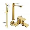 Mexen Royo DF05 bathtub set, Gold - 72213DF05-50
