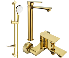 Mexen Royo DF05 bathtub set, Gold - 72213DF05-50