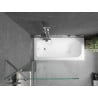 Mexen Vega rectangular bath 160 x 70 cm with enclosure and 1-door screen 90 cm, transparent, chrome - 550116070X9509000001