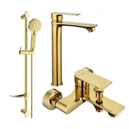 Mexen Royo DF40 bathtub set, Gold - 72213DF40-50