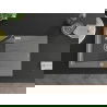 Mexen Cesar 1-compartment granite sink with a drip tray and kitchen mixer tap Flora, Grey - 6514-71-670401-07