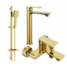Mexen Royo DQ45 bathtub set, Gold - 72213DQ45-50
