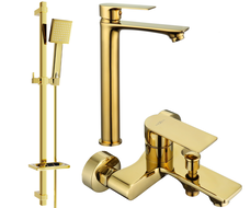Mexen Royo DQ45 bathtub set, Gold - 72213DQ45-50