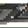 Mexen Cesar 1-compartment granite sink with a drip tray and kitchen mixer tap Flora, Grey - 6514-71-670401-57-B