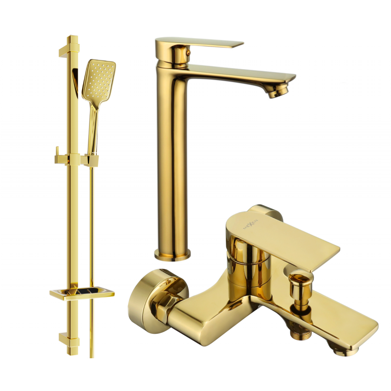 Mexen Royo DQ62 bath set, gold - 72213DQ62-50