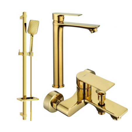 Mexen Royo DQ62 bath set, gold - 72213DQ62-50