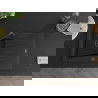 Mexen Cesar 1-compartment granite sink with a drip tray and kitchen mixer tap Flora, Black/Silver metallic - 6514-73-670401-70-B