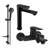 Mexen Royo DF05 bathtub set, Black - 72213DF05-70