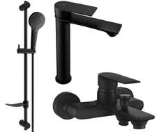 Mexen Royo DF05 bathtub set, Black - 72213DF05-70