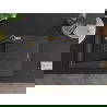 Mexen Cesar 1-compartment granite sink with a drip tray and kitchen mixer tap Flora, spotted black - 6514-76-670401-57-B