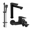 Mexen Royo DQ45 bath set, black - 72213DQ45-70