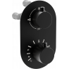 Mexen Kai thermostatic bath-shower faucet 3-way, black - 77602-70