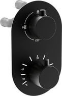 Mexen Kai thermostatic bath-shower faucet 3-way, black - 77602-70