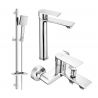 Mexen Royo DQ45 bathtub set, Chrome - 72213DQ45-00